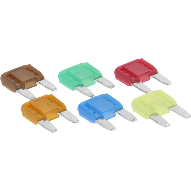 cartrend Prises allume-cigare plates mini, assortiment, 12 volts, 6 pièces