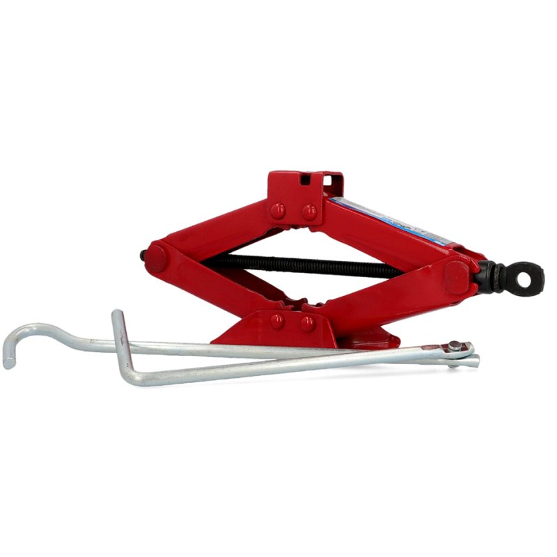 Cartrend cric à ciseaux avec manivelle, rouge, capacité 1 tonne, hauteur de levage 90-315 mm