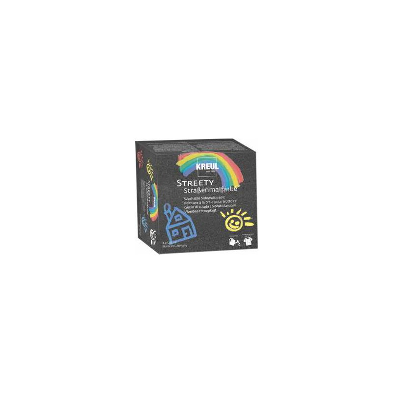 KREUL pavement chalk paint STREETY, starter set, 120 ml, 4 pieces