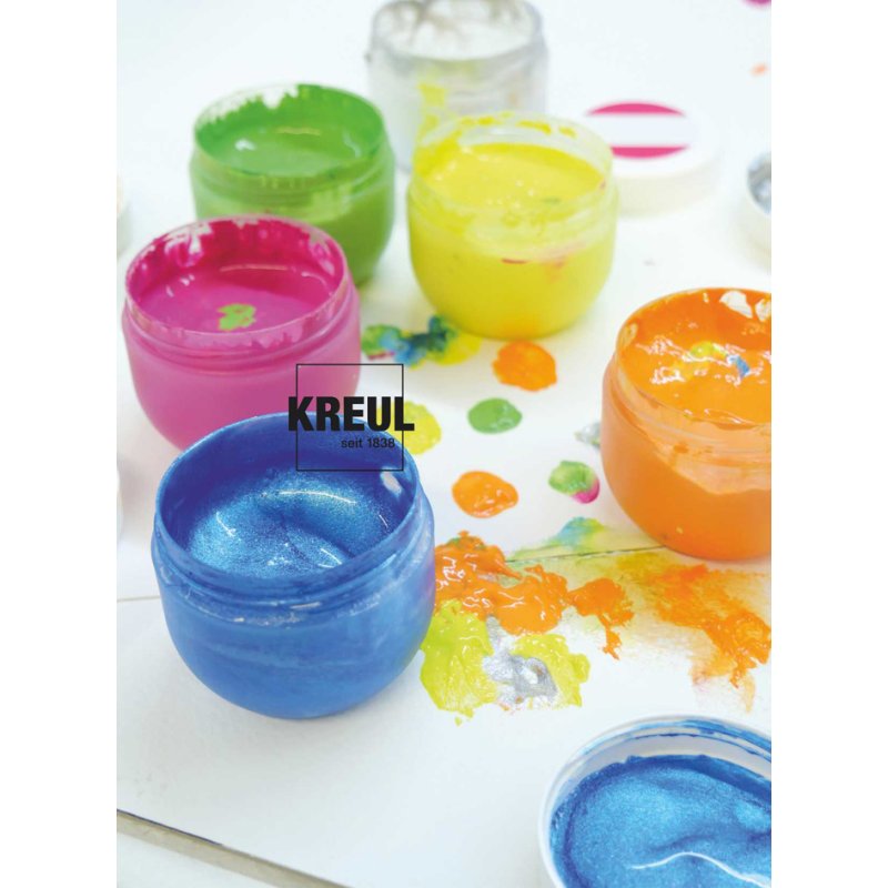 KREUL peinture à doigt Mucki, 50 ml, set de 6, à base d'eau
