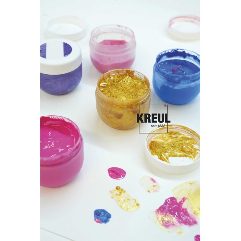 KREUL peinture à doigts Mucki pour enfants royaux, 6 × 50 ml, 6 couleurs