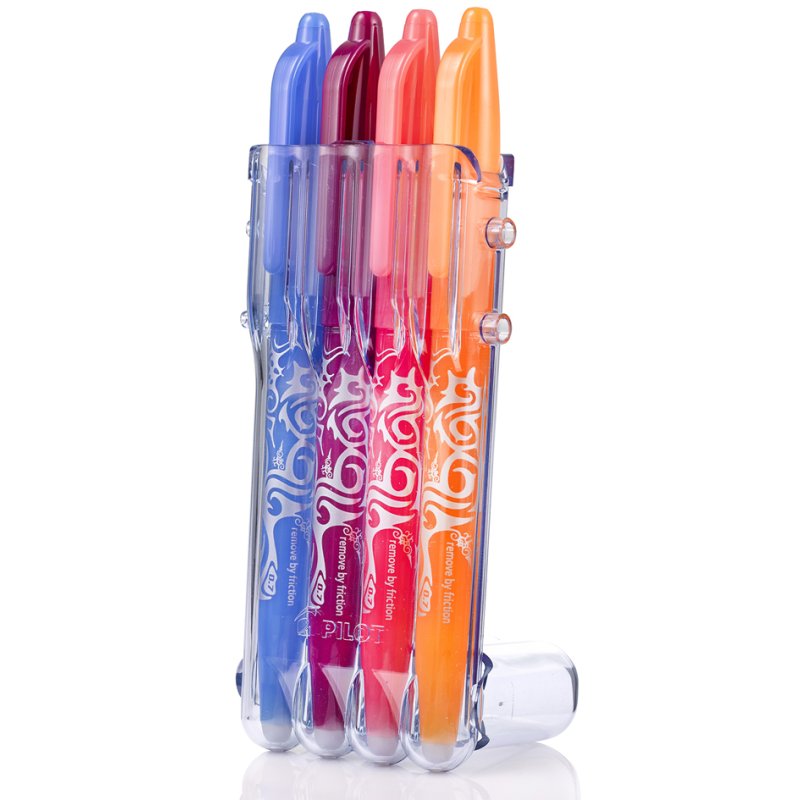 PILOT stylo roller FRIXION BALL 0,7 mm, set 4 pièces, encre de couleur