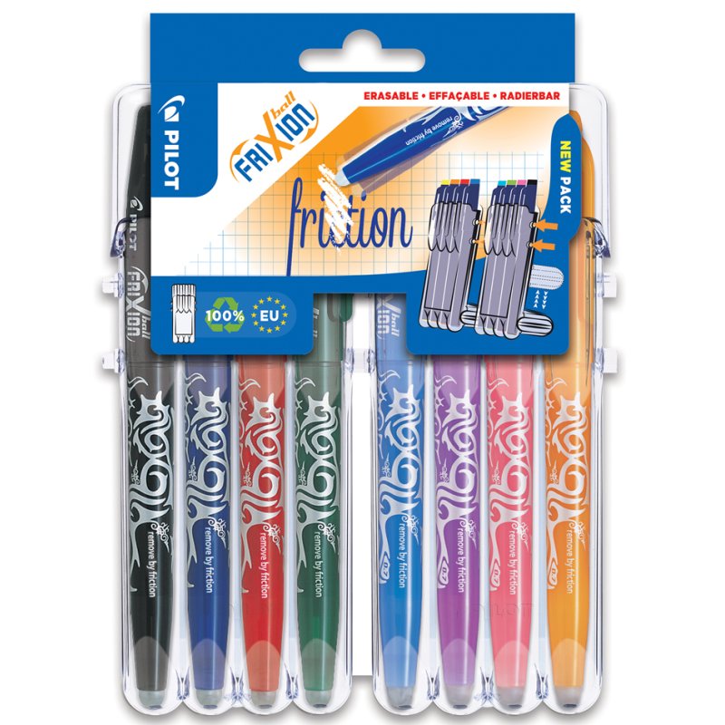 PILOT stylo roller FRIXION BALL 0,7 mm, set 4 pièces, encre de couleur
