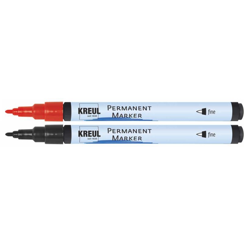 KREUL marqueur permanent, fin, bleu, 1,0-2,0 mm