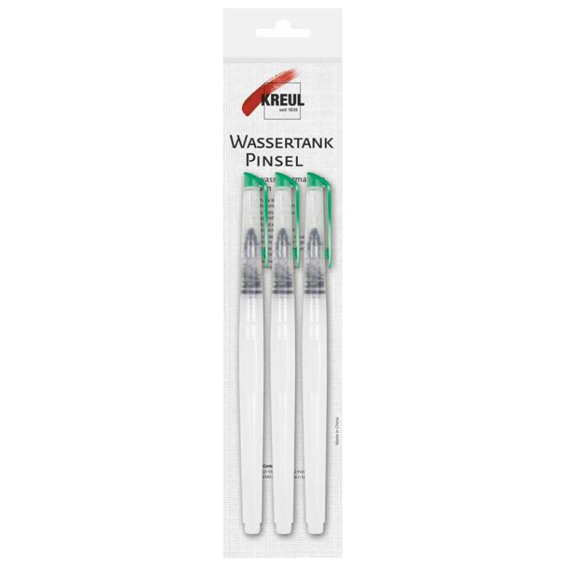 KREUL water reservoir brushes, synthetic hair, 3 pieces, S/M/L