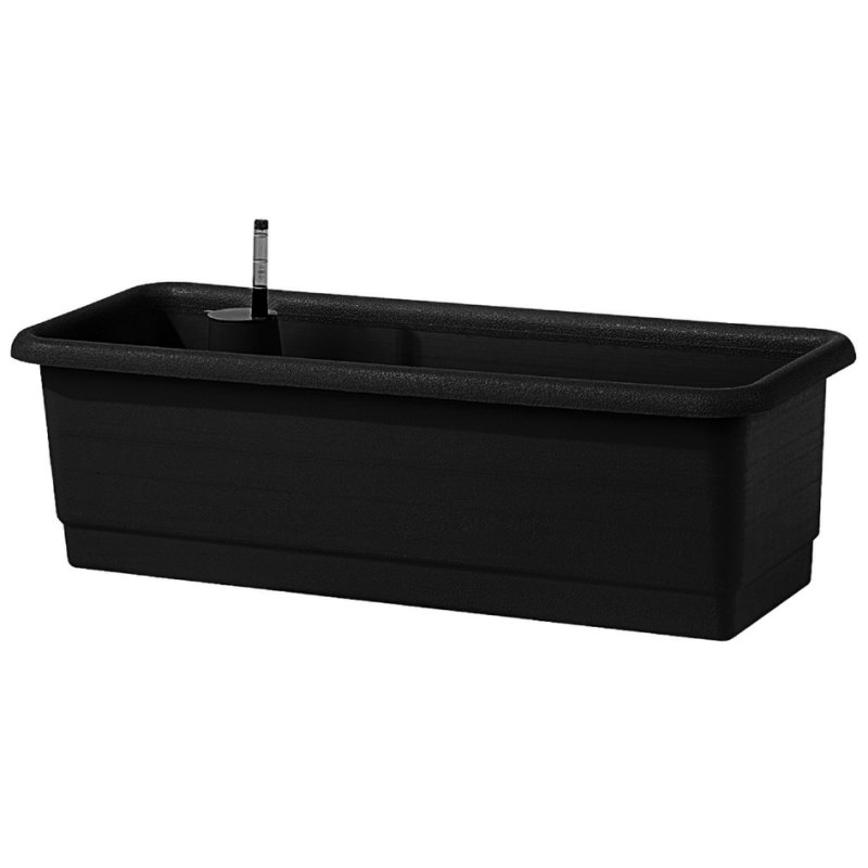 orthex bloembak Epoque, 60 cm, zwart, waterreservoir