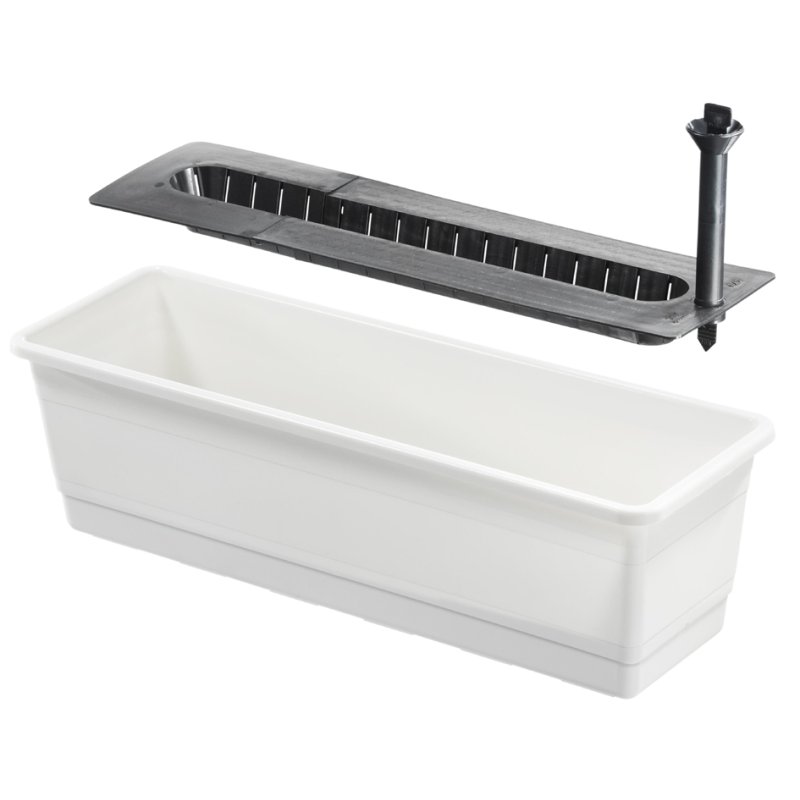 orthex bloembak BALCONY, 550×180×170 mm, wit, zelfwateringssysteem