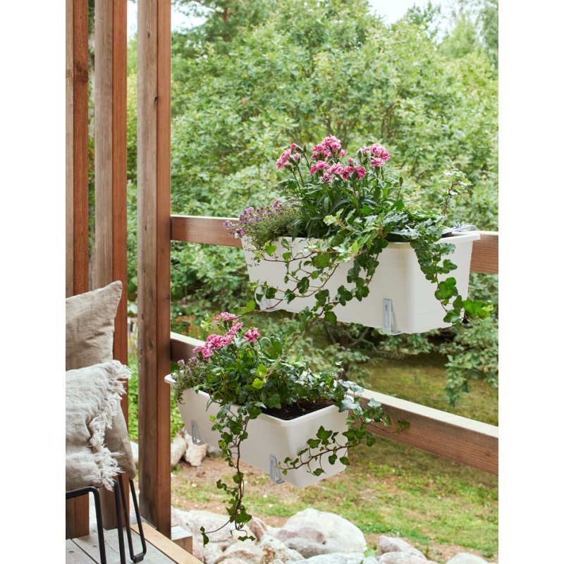 orthex bloembak BALCONY, 550×180×170 mm, wit, zelfwateringssysteem