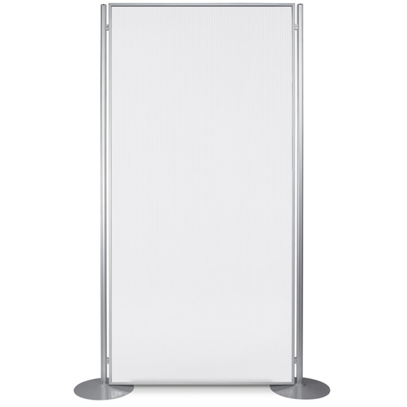 magnetoplan kamerscherm Acry Professional, transparant, acryl, 137×32×204 cm, aluminium frame