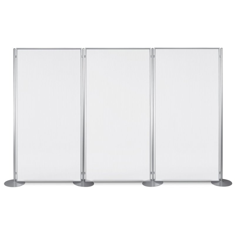 magnetoplan paravent Acry Professional, transparent, acryl, 137×32×204 cm, cadre aluminium