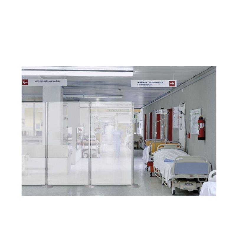 magnetoplan paravent Acry Professional, transparent, acryl, 137×32×204 cm, cadre aluminium