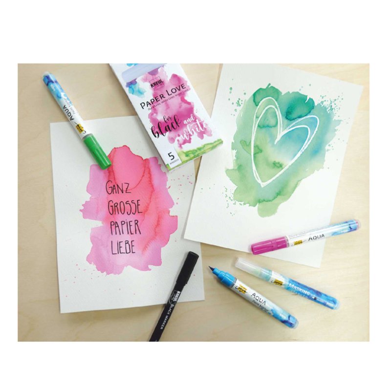 KREUL highlighter set PaperLove, 5 pieces, magenta/yellow-green/cyan
