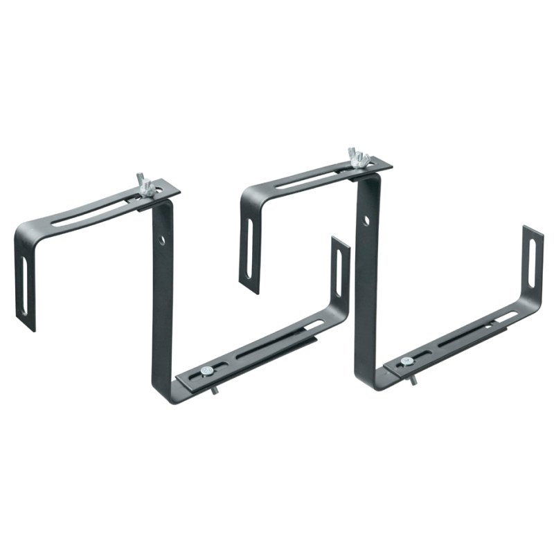 Orthex balkonbakhouder, zwart, draagkracht 20 kg, 2 stuks