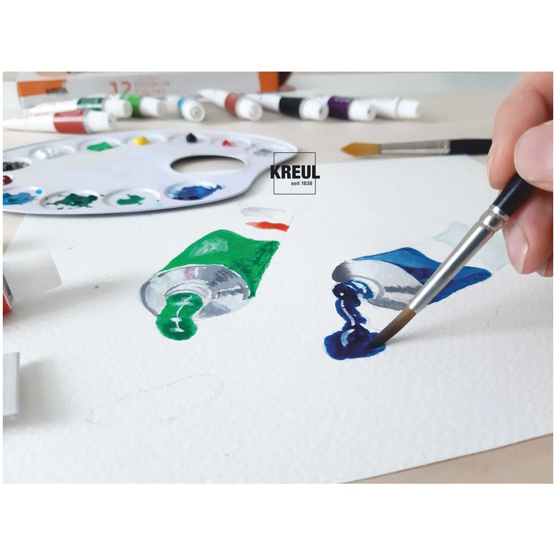 KREUL gouache paint El Greco, set of 12 colours, 12 ml