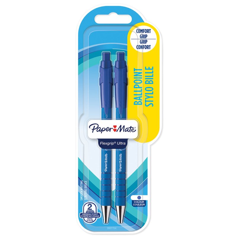 PAPER:MATE stylos FlexGrip Ultra, noir, 1,0 mm, lot de 5