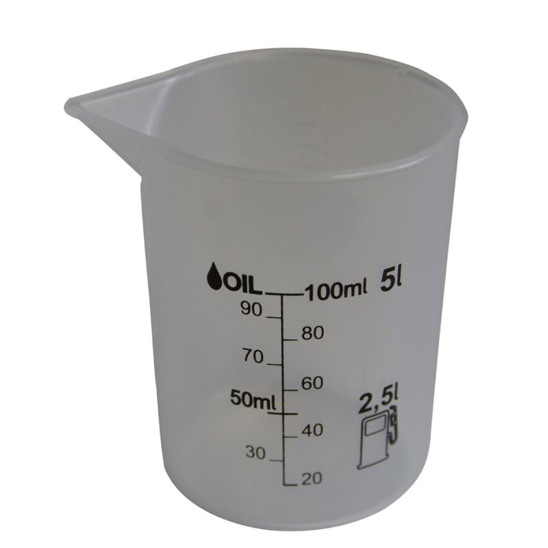 IWH gobelet de mesure transparent, résistant à l'huile et aux carburants, 125 ml