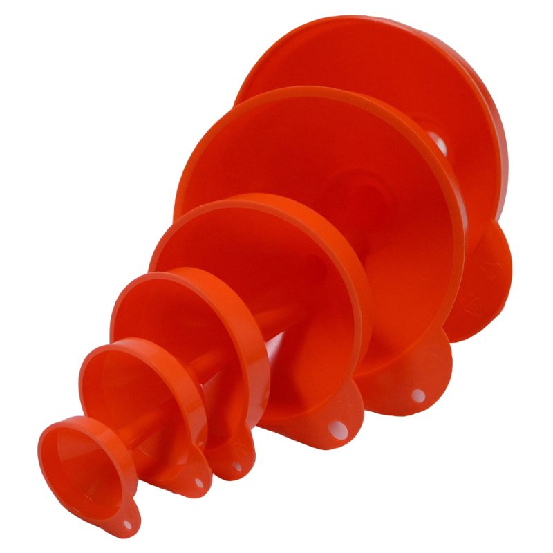 IWH ensemble d'entonnoirs, 6 pièces, orange, 50-160 mm