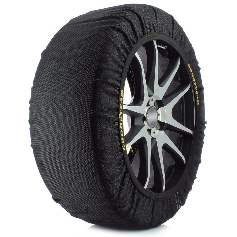 GOODYEAR chaussettes neige voiture, taille L, noir, 2 pièces