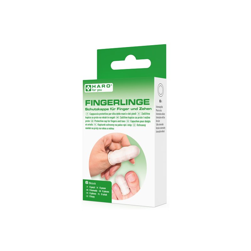 HARO gants sans doigts, taille universelle, blanc, 6 pièces