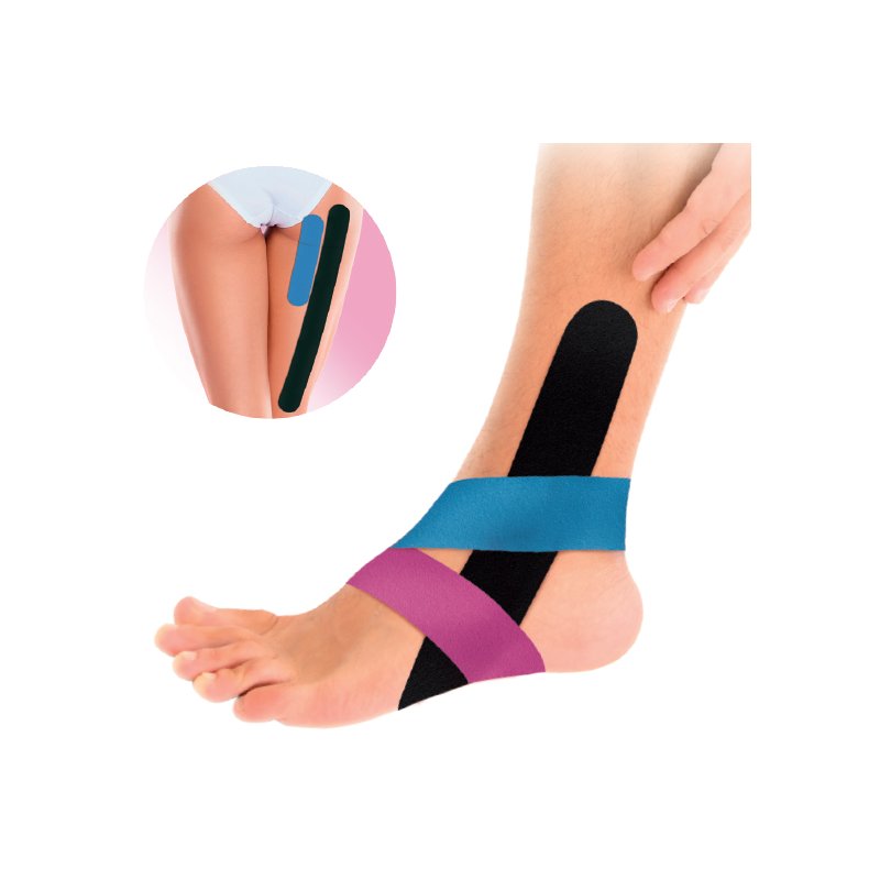 HARO ruban de kinésiologie pour jambes et pieds, mélange de couleurs, 4 pièces