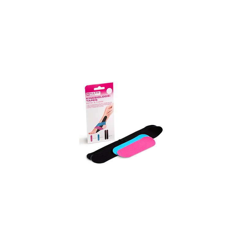 HARO ruban de kinésiologie pour jambes et pieds, mélange de couleurs, 4 pièces