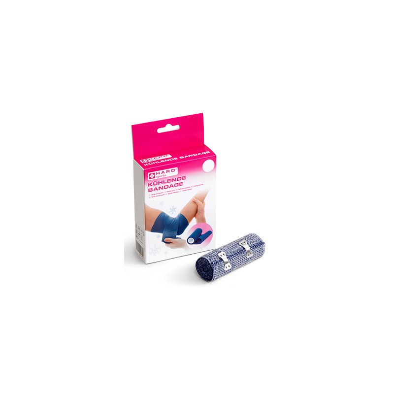 HARO bandage refroidissante, bleu, 100 mm × 2,7 m