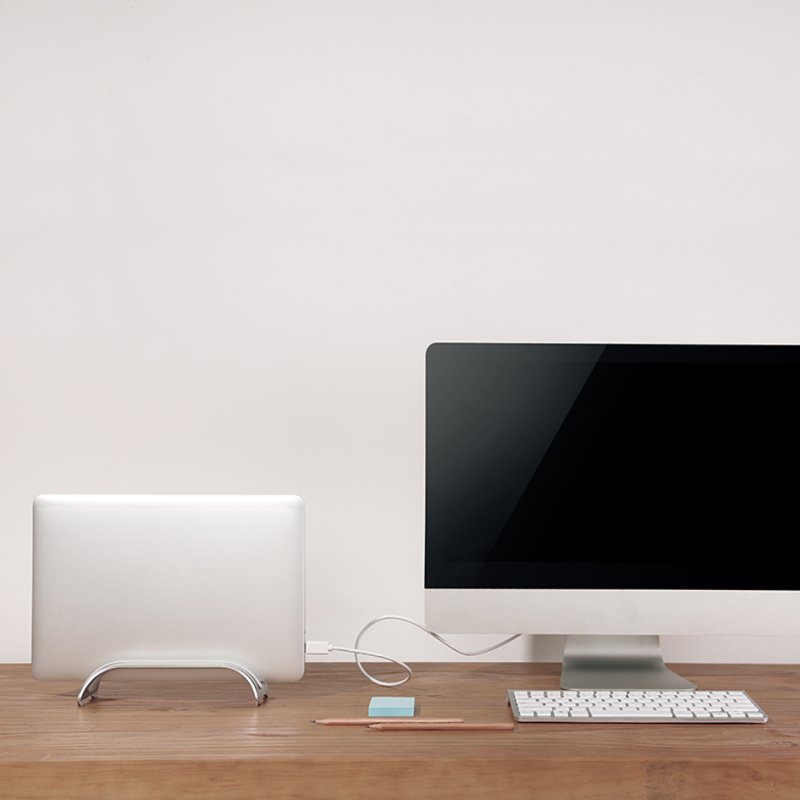 LogiLink vertical laptop stand, aluminium