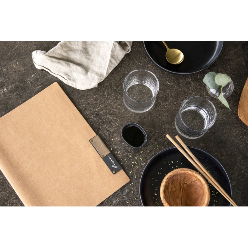 Securit menumap Nature Collection A4, beige, fibre naturelle imperméable