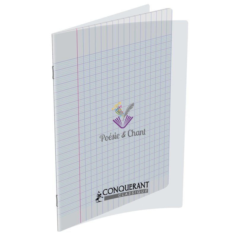 CONQUERANT CLASSIQUE poetry and songbook, transparent colourless, 170×220 mm, 48 pages