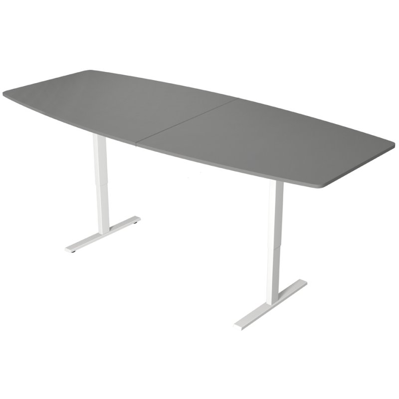 Kerkmann table de conférence Move, réglage électrique de la hauteur, graphite, 250×105 cm