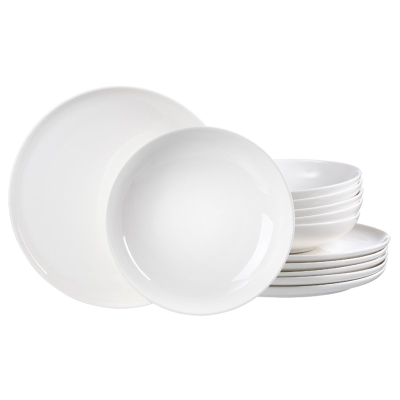 Ritzenhoff & Breker dinnerware set SKAGEN, white, 12-piece, porcelain, dishwasher safe