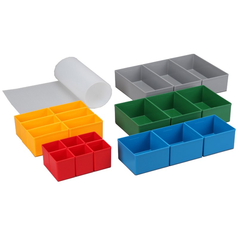 allit sorteerdozen-set EuroPlus Insert 63/22, 21 boxen, anti-slipmat