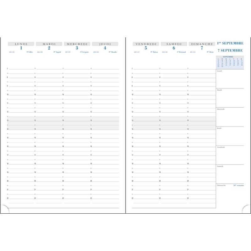 EXACOMPTA bureau-agenda 16 maanden 2024/2025, 210×297 mm, 1 week per 2 pagina's, 3 stuks