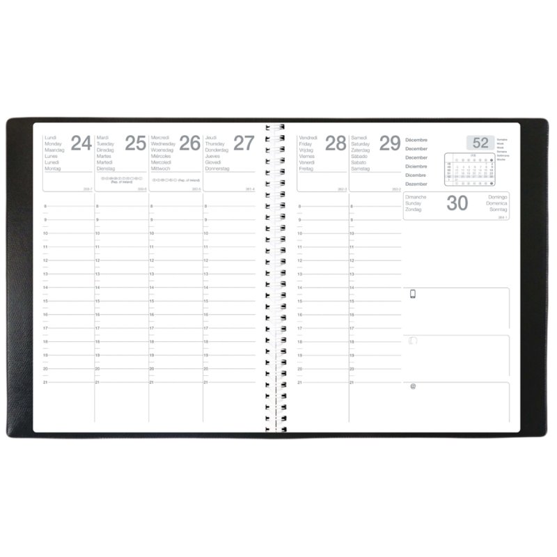 QUO VADIS agenda MERCURE S, 210 x 270 mm, 2027, black