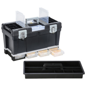 allit gereedschapskoffer McPlus Depot S 23, zwart, PP, 580×280×330 mm