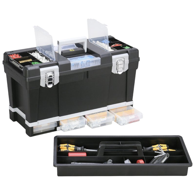 allit gereedschapskoffer McPlus Depot S 23, zwart, PP, 580×280×330 mm