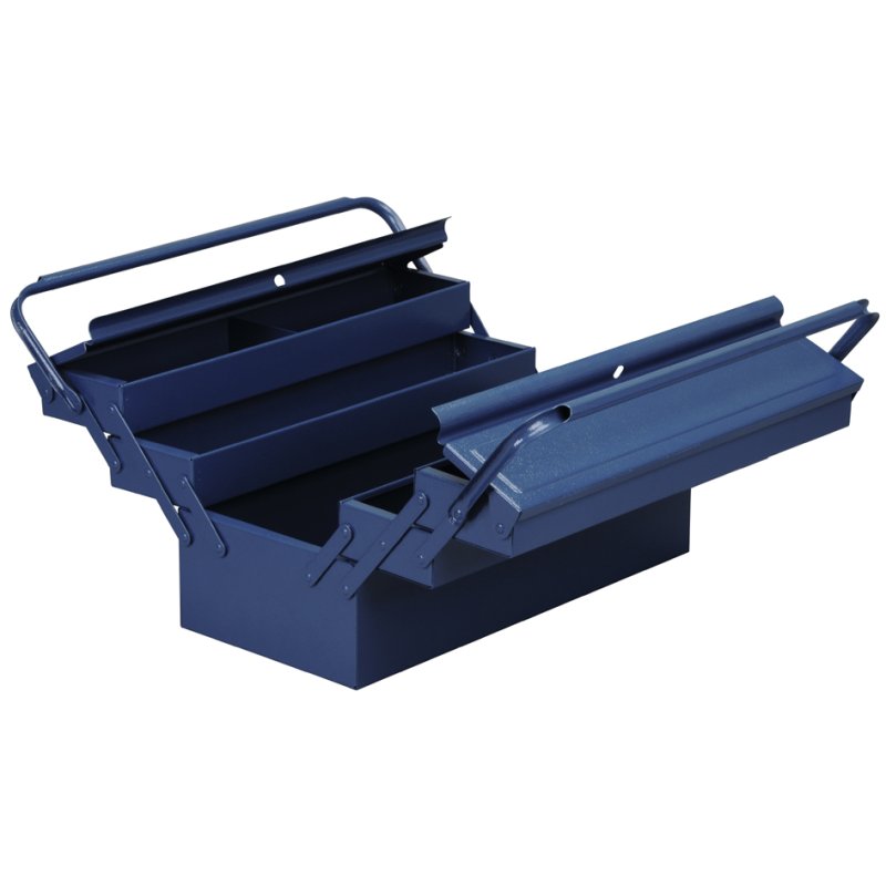 allit gereedschapskist McPlus Metaal 5/47, leeg, blauw, 450×220×220 mm