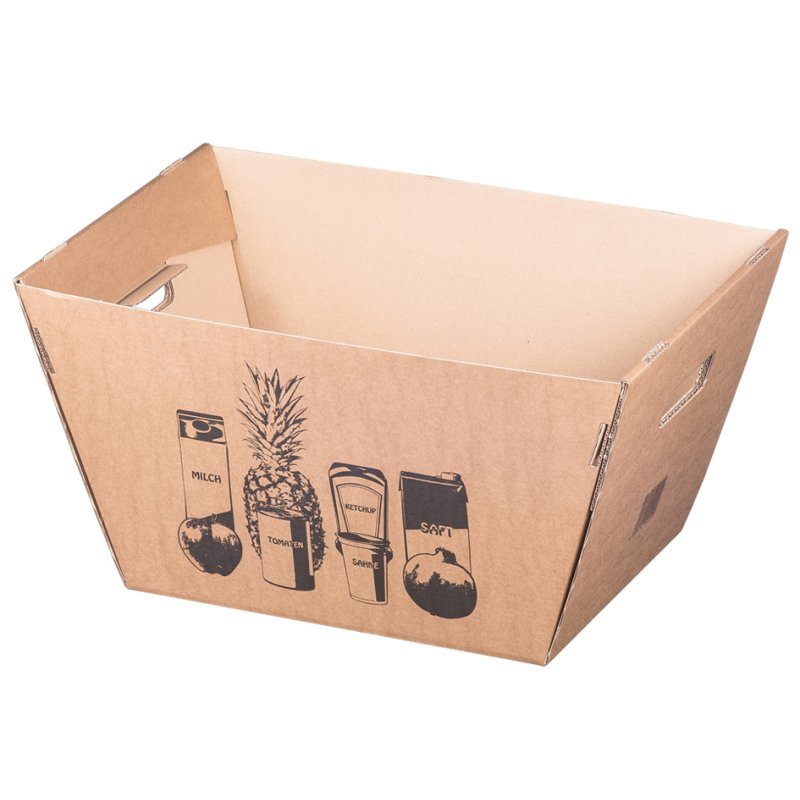 SMARTBOXPRO sac à provisions carton ondulé, brun, 500×330×260 mm, 5 pièces