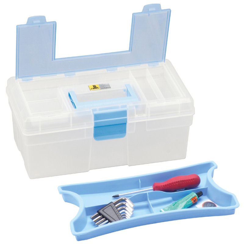 allit opbergkoffer McPlus Clear 12.5, transparant blauw, 310×170×130 mm