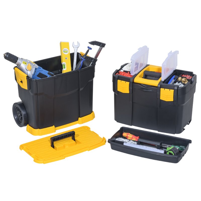 allit gereedschapstrolley McPlus Mobile P 24, zwart/geel, 2-delig