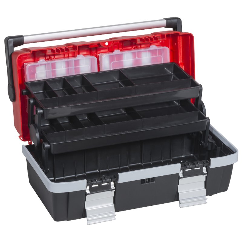 allit gereedschapskoffer McPlus Alu C 18, rood/zwart, polypropylen