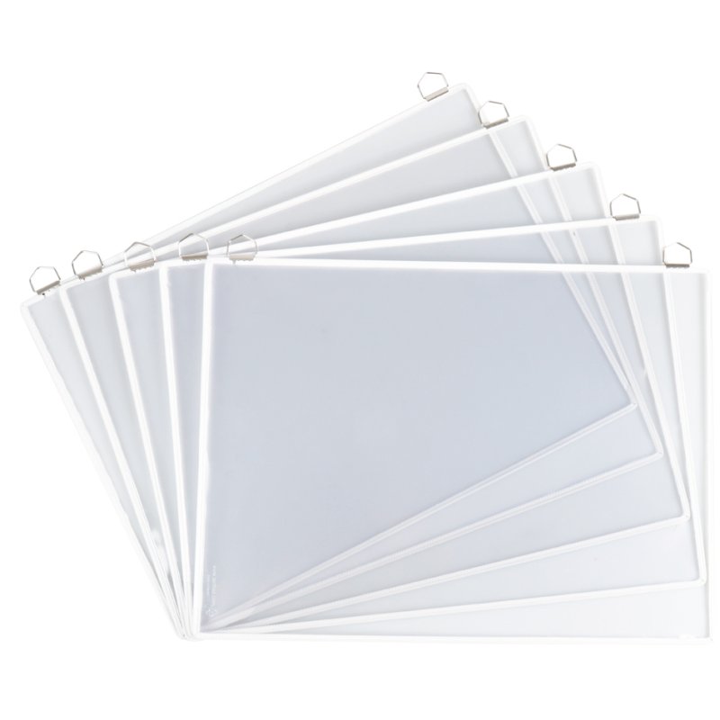 djois tableau suspendu A3 paysage, blanc, recto-verso, 5 pièces