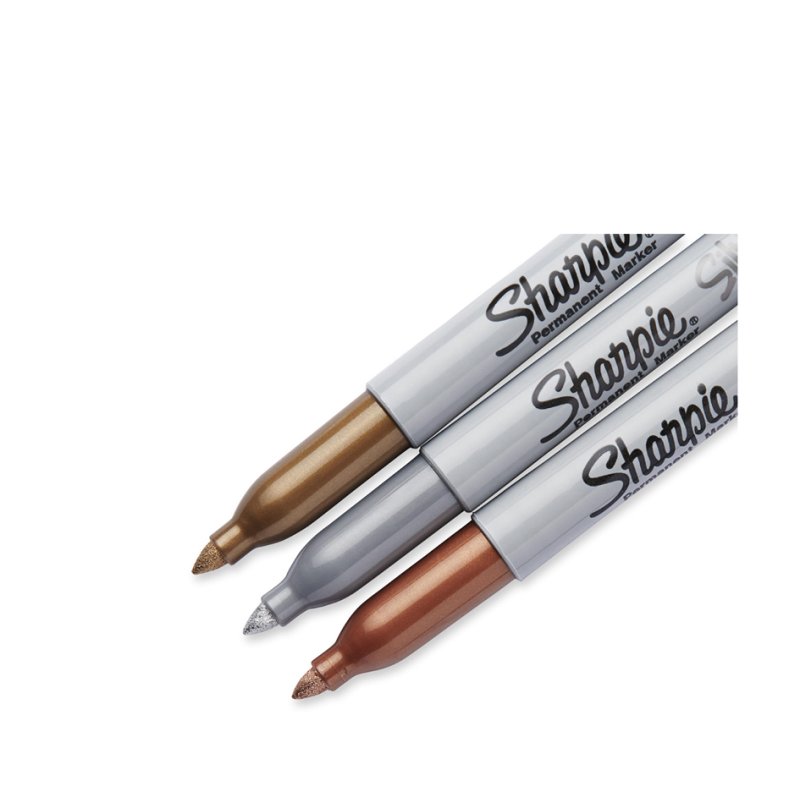 Sharpie permanente stiften metallic, goud zilver brons, 1,4 mm, 3 stuks