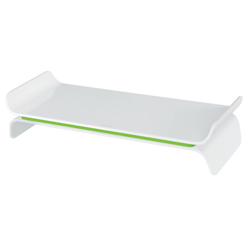 LEITZ support moniteur Ergo WOW, plastique, blanc/bleu