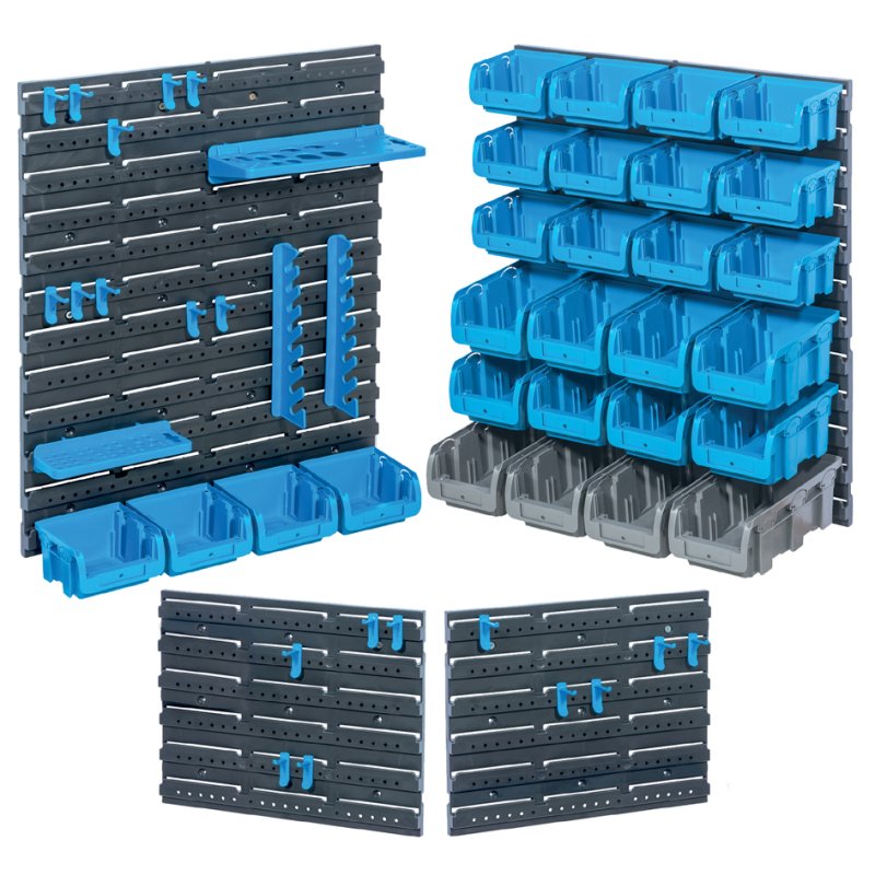 allit gereedschaphouder set StorePlus P55, 4 wandplaten, 23 houders, 28 bakjes