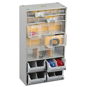 allit onderdelen organizer VarioPlus Depot M 40, zilver, 19 lades