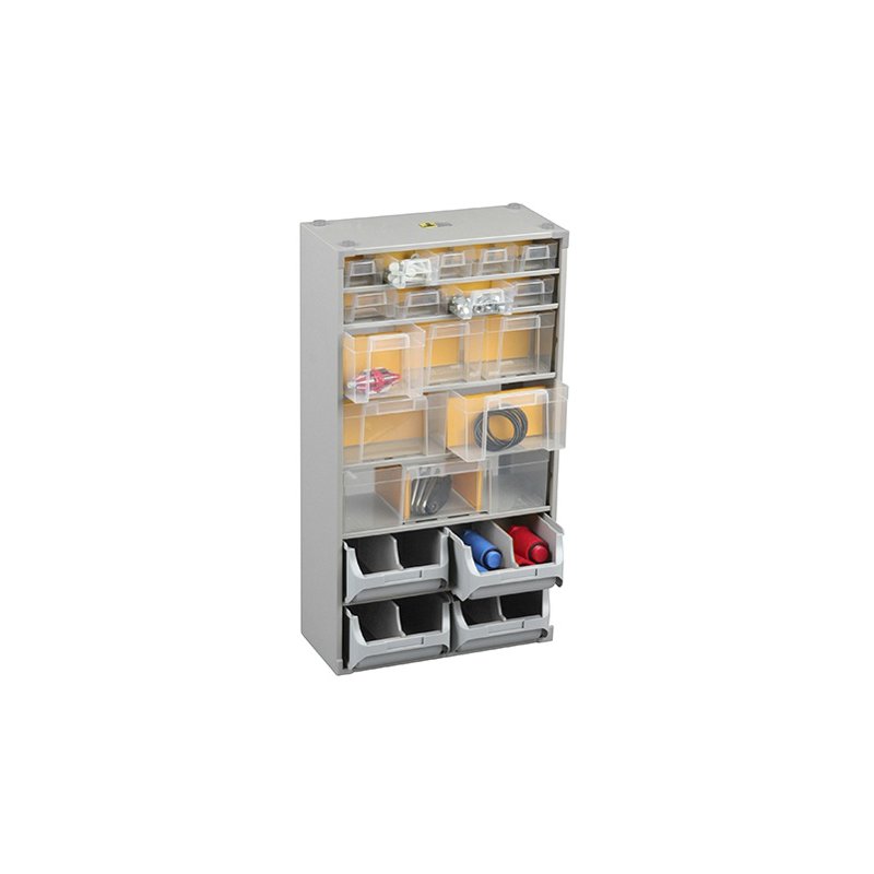 allit onderdelen organizer VarioPlus Depot M 40, zilver, 19 lades