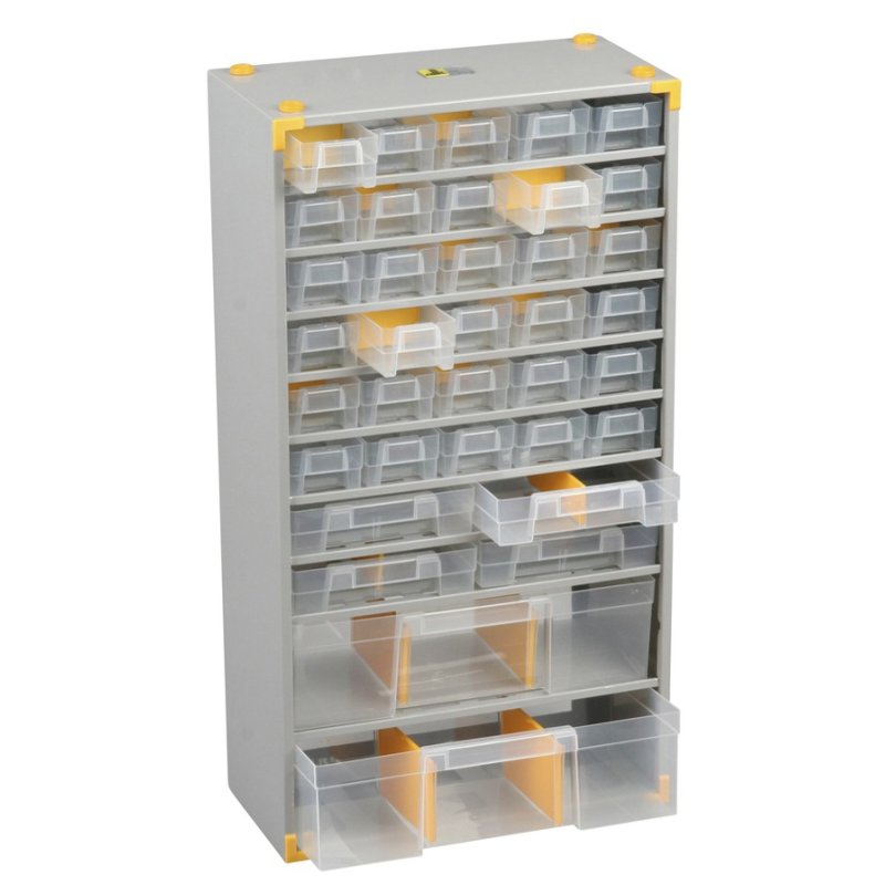 allit onderdelen organizer VarioPlus Depot M 40, zilver, 19 lades