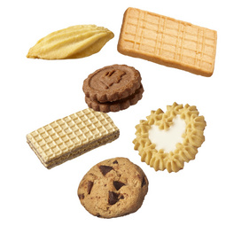 HELLMA koekjesmix Goldline, 6 soorten, individueel verpakt, 120 stuks