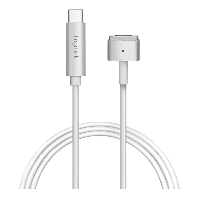 LogiLink Câble de charge USB-C vers Apple MagSafe 2, argent, 1,8 m